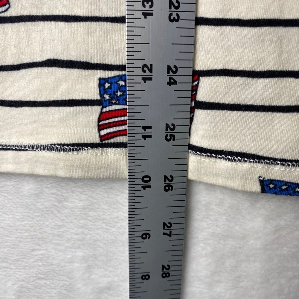 Coral Bay USA Flag Shirt July 4th Women Size Large Cotton‎ Blend Patriotic - Picture 7 of 8